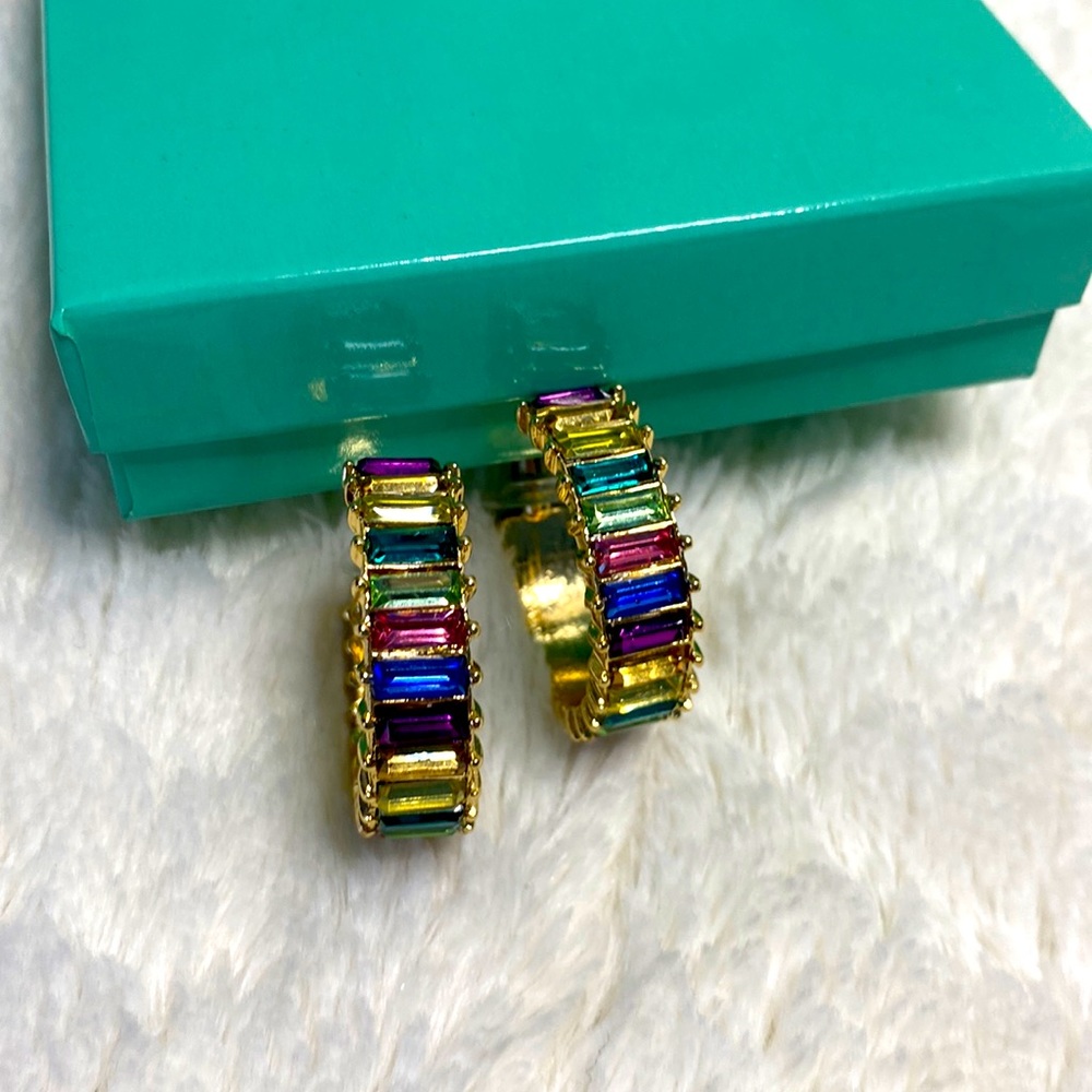 Wildflower colorful round earrings with post back/studs
